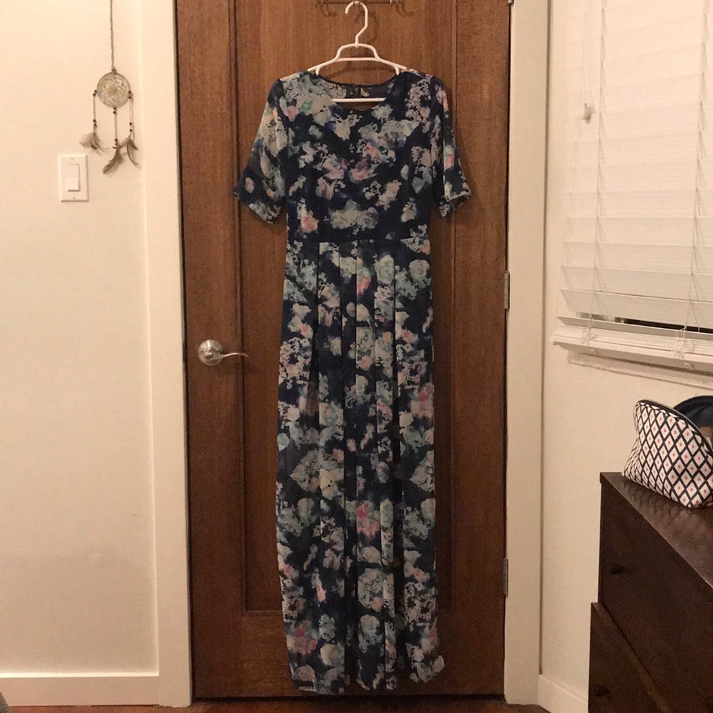 BCBG long floral dress
